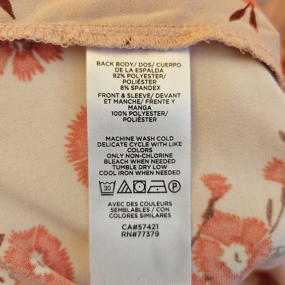 Ann Taylor Pink Floral Blouse XL - Picture 3 of 5